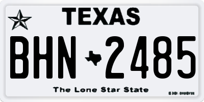 TX license plate BHN2485