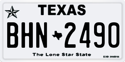 TX license plate BHN2490