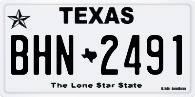 TX license plate BHN2491