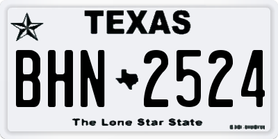 TX license plate BHN2524