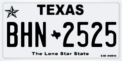 TX license plate BHN2525