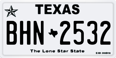 TX license plate BHN2532