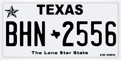 TX license plate BHN2556