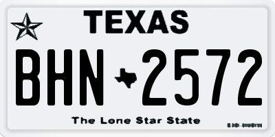 TX license plate BHN2572