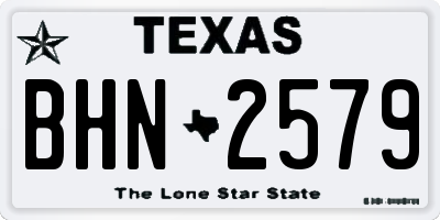 TX license plate BHN2579