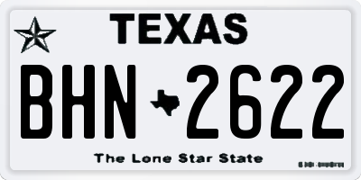 TX license plate BHN2622