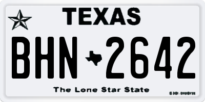 TX license plate BHN2642