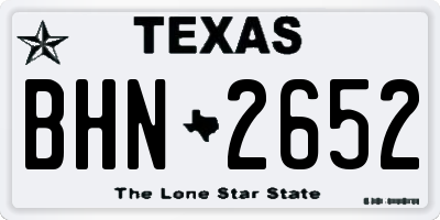 TX license plate BHN2652