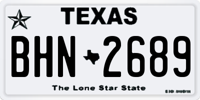 TX license plate BHN2689