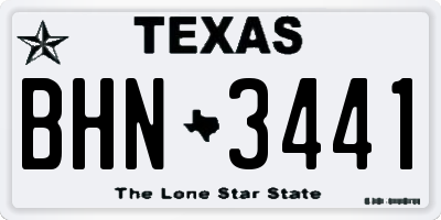 TX license plate BHN3441