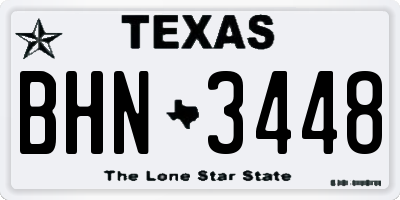 TX license plate BHN3448