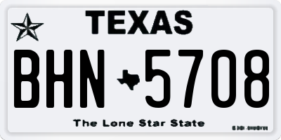 TX license plate BHN5708