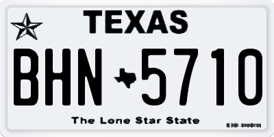 TX license plate BHN5710