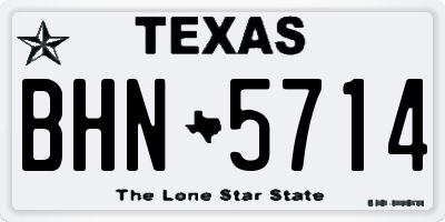 TX license plate BHN5714