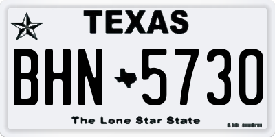 TX license plate BHN5730