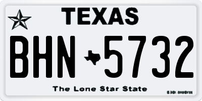 TX license plate BHN5732