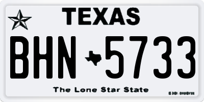 TX license plate BHN5733