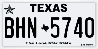 TX license plate BHN5740