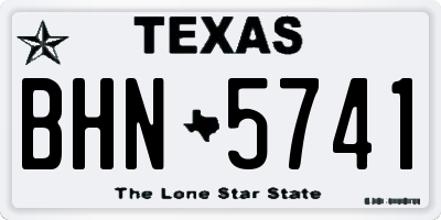 TX license plate BHN5741