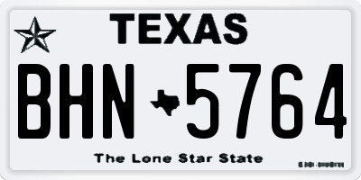 TX license plate BHN5764