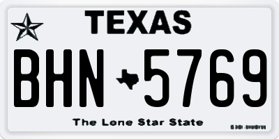 TX license plate BHN5769