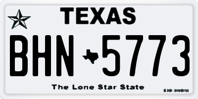 TX license plate BHN5773
