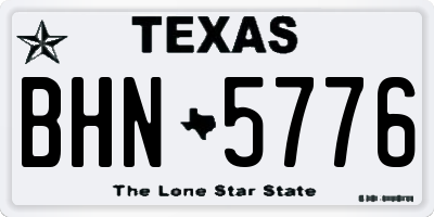 TX license plate BHN5776