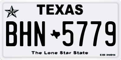TX license plate BHN5779