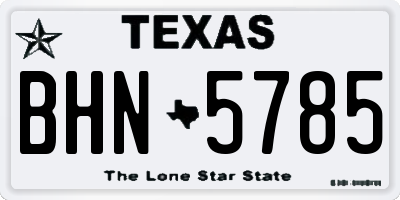 TX license plate BHN5785