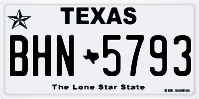 TX license plate BHN5793