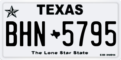 TX license plate BHN5795