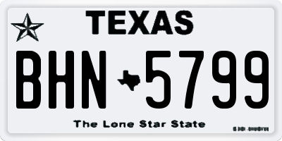 TX license plate BHN5799