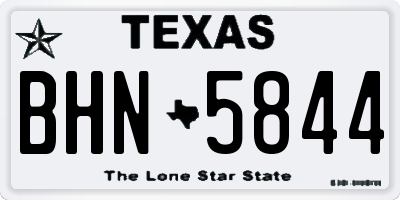 TX license plate BHN5844