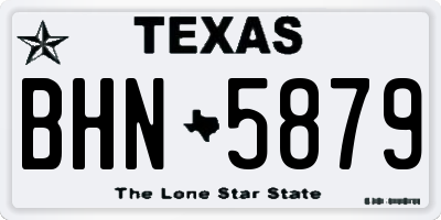 TX license plate BHN5879
