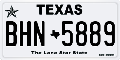 TX license plate BHN5889