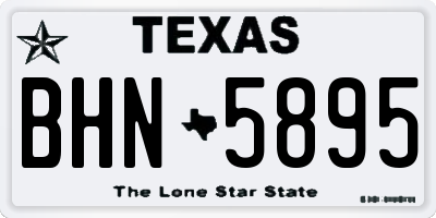 TX license plate BHN5895