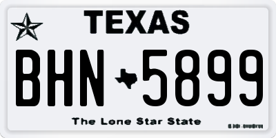 TX license plate BHN5899