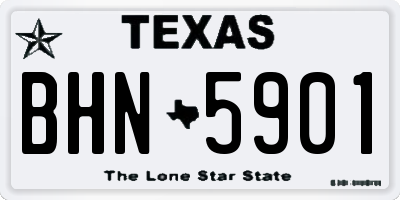 TX license plate BHN5901