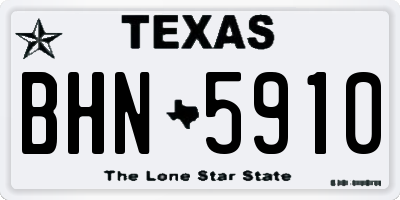 TX license plate BHN5910