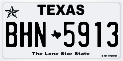 TX license plate BHN5913