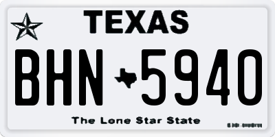 TX license plate BHN5940