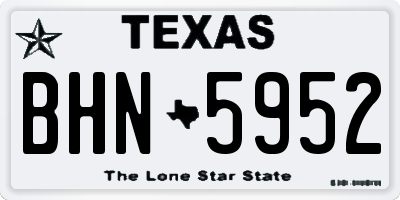 TX license plate BHN5952