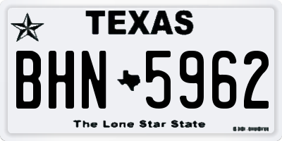 TX license plate BHN5962