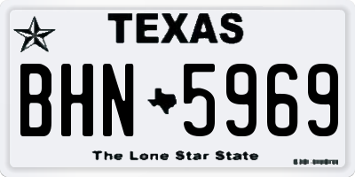 TX license plate BHN5969