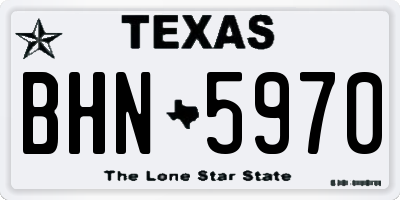 TX license plate BHN5970