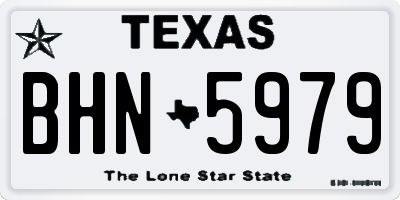 TX license plate BHN5979