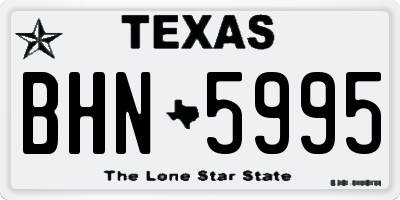 TX license plate BHN5995