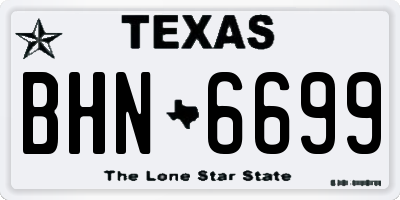 TX license plate BHN6699