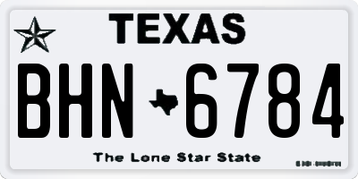 TX license plate BHN6784