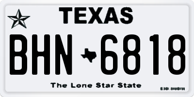 TX license plate BHN6818